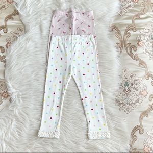 Gymboree/OldNavy Girls Dots/Flowers Leggings NWT 4